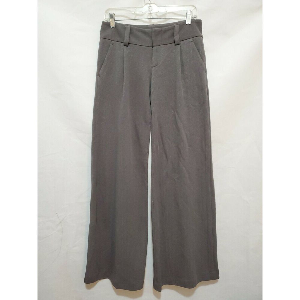 Alice + Olivia Wide Leg Pants Charcoal Gray 4